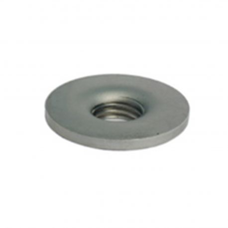 Platine inox ronde diam 40, taraudage M12, épaisseur 3 mm