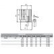 Embout insert laitonné taraudé tube carré M20 résistance : 10 000 N 40x4