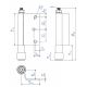Guide du bas d’extrémité déporté, pour U 30 x 30