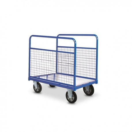 Chariot 2 ridelles grillagés amovibles 800kg - Dim:(L)1255 x (l) 760